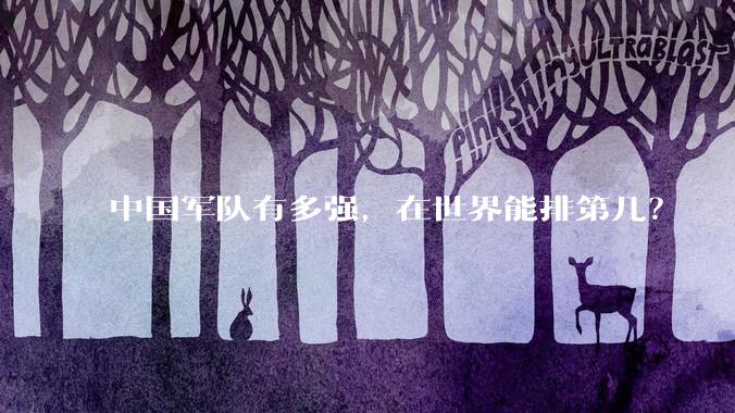 中国军队有多强，在世界能排第几？